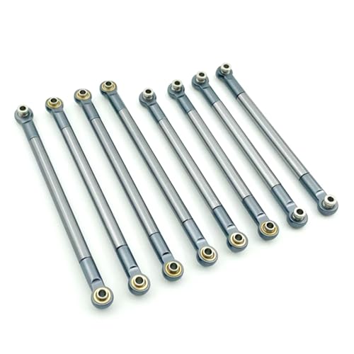 PLOQAZEH Für MN86S MN86 MN86KS MN86K Für MN G500 1/12 8PCS Metall Zugstange Link Stange Gestänge RC Auto Upgrade Teile Geändert Zubehör RC Autoteile(Grey) von PLOQAZEH