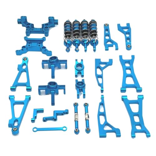 PLOQAZEH Für Mjx Für Hyper Go 16207 16208 16209 16210 H16 Upgrade Teile Metall Gefährdete Teile Set Für Rc Auto Aluminium Zubehör RC Autoteile(Blue) von PLOQAZEH