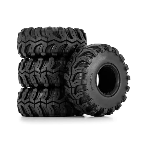 PLOQAZEH Für SCX24 Für TRX4M Für Ascent18 1,0" Mud Paw Reifen Für 1/24 1/18 RC Crawler RC Buggy Reifen von PLOQAZEH