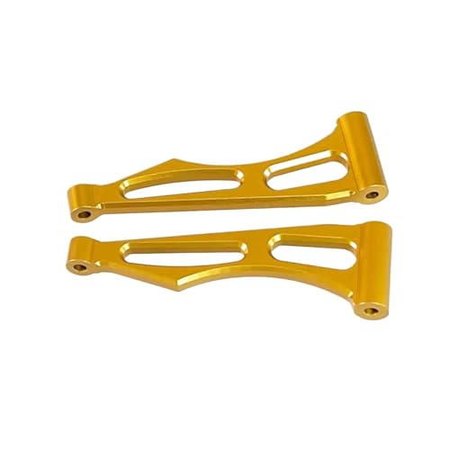 PLOQAZEH Für SCY RC Auto 16101 16102 16103 Aluminium Legierung Suspension Arm Hinten Oberen Sway Arme Upgrade Metall Teile Zubehör RC Autoteile(Yellow) von PLOQAZEH