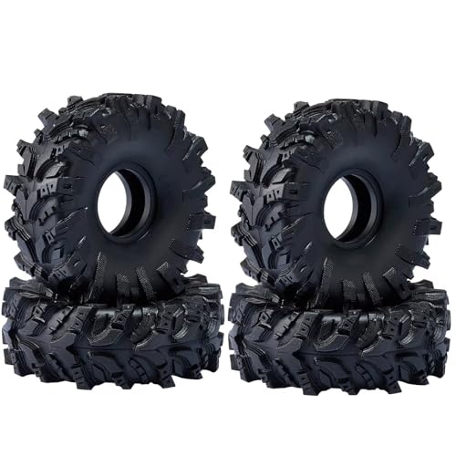 PLOQAZEH Für TRX4M Für Axial Für SCX24 Für FMS Für FCX24 Für 1/18 1/24 RC Crawler RC Auto Upgrade 1,0 Schlamm Reifen 74 * 27mm Klebrige Reifen RC Buggy Reifen von PLOQAZEH