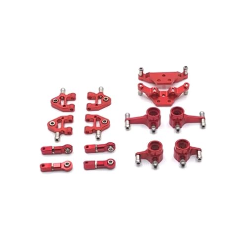 PLOQAZEH Für Wltoys 284161 284010 284131 K989 K979 K969 P929 P939 1 Set Metall Upgrade Teile Kit 1/28 RC Auto Upgrade Zubehör Set RC Autoteile(Red) von PLOQAZEH