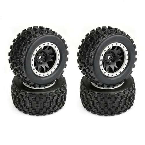 PLOQAZEH Für X-MAXX Für ARRMA Für PL Für PRO1013113 Für Badlands Für MX43 1/5 RC-Modellauto-for Monstertruck-Reifen 211 X 97 Mm, 24 Mm Adapter, 4 Stück RC Buggy Reifen von PLOQAZEH