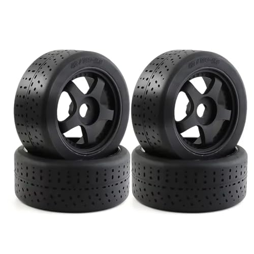 PLOQAZEH RC Autoteile Für Arrma Für Infraction Für Felony Für Limitless 1/7 RC Auto 4Pcs 100X42mm 5-Speichen Reifen Reifen 17Mm Rad Hex Upgrade Teile von PLOQAZEH