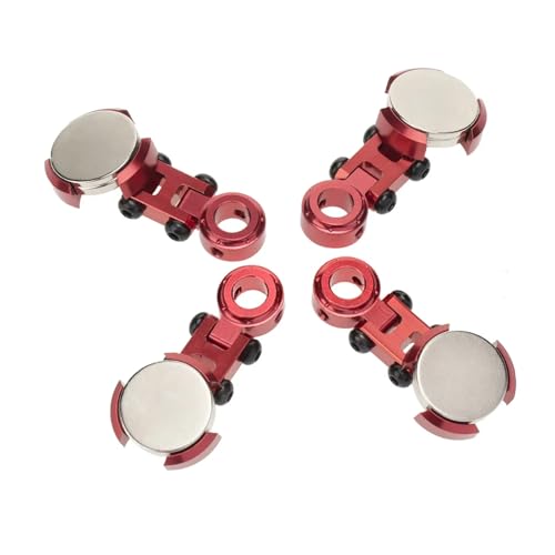 PLOQAZEH RC Autoteile Für Axial Für SCX10 Für D90 Für HSP 1/10 Magnetische Stealth Unsichtbare Körper Shell Mount Kit RC Auto Upgrade Teile Zubehör Ersatz(Red) von PLOQAZEH