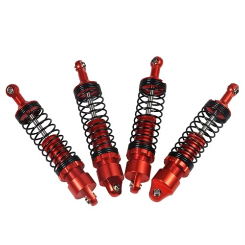 PLOQAZEH RC Autoteile Für Axial Für SCX10 II D90 1/10 Aluminium Legierung Stoßdämpfer Dämpfer Öl Einstellbare RC Upgrade Teile Zubehör(90mm 4Pcs) von PLOQAZEH