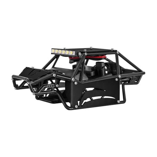 PLOQAZEH RC Autoteile Für Axial Für SCX24 C10 JLU Für Bronco Upgrade Teile 1/24 RC Crawler Auto Nylon Rock Für Buggy Körper Shell Chassis Kit(Unassembled Black) von PLOQAZEH