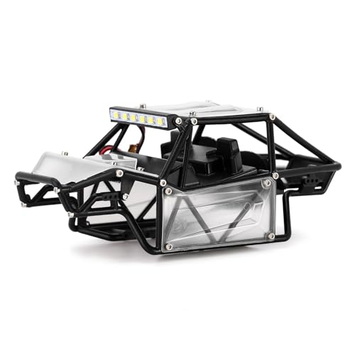 PLOQAZEH RC Autoteile Für Axial Für SCX24 C10 JLU Für Bronco Upgrade Teile 1/24 RC Crawler Auto Nylon Rock Für Buggy Körper Shell Chassis Kit(Unassembled Clear) von PLOQAZEH