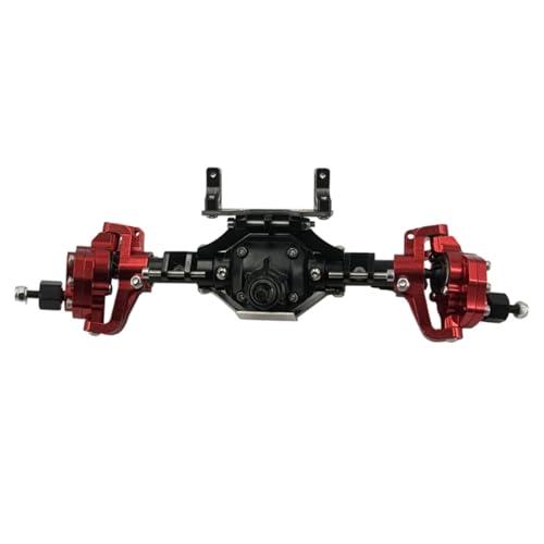 PLOQAZEH RC Autoteile Für Axial Für Scx10 Ii 2 Upgrades Teile Für 1/10 90046 90047 Metallic Körper Vorne Und Hinten Portal Achse Set RC Auto Zubehör(Red 1) von PLOQAZEH