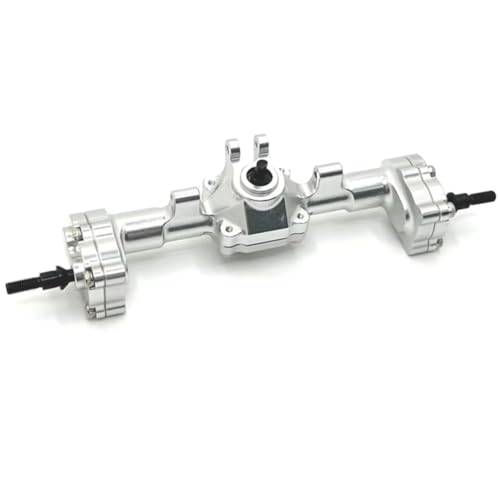 PLOQAZEH RC Autoteile Für FMS Für FCX24 1/24 Metall Portal Achse Komplette Vorder- Und Hinterachse RC Auto Upgrade Teile Zubehör(Silver,Rear) von PLOQAZEH