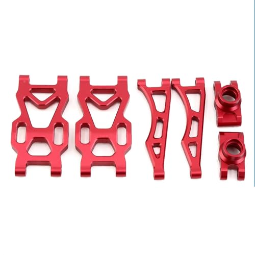 PLOQAZEH RC Autoteile Für Jjrc Für Q130A Für Q130B Für Q141 Für Q117 1/16 Metall Vorderen Und Hinteren Arm Lenkung Tasse RC Auto Upgrade Teile(Red,Rear) von PLOQAZEH