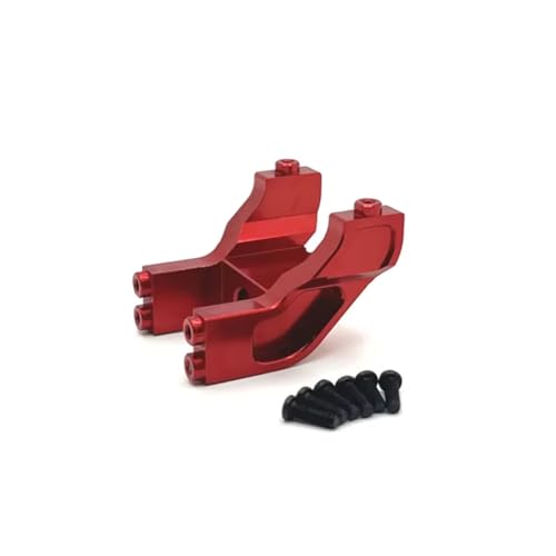 PLOQAZEH RC Autoteile Für MJX Für Hyper Go 14209 14210 1/14 RC Auto Metall Schwanz Flügel Halterung Halter Upgrade Teile Zubehör(Red) von PLOQAZEH