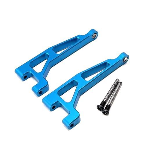 PLOQAZEH RC Autoteile Für MJX Für Hyper Go Für 16207 16208 16209 16210 H16 1/16 Fernbedienung Auto Metall Hinten Oberen Für Schaukel Arm Upgrade Zubehör(Blue) von PLOQAZEH