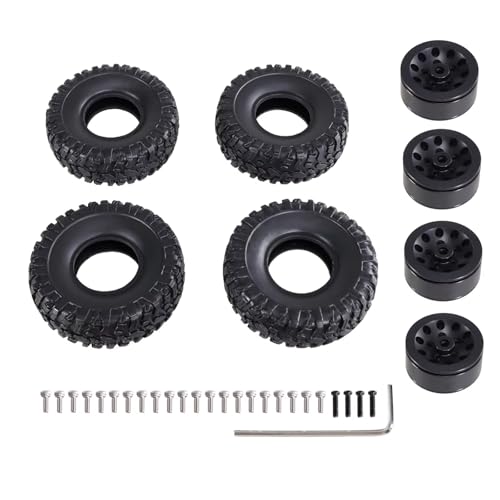 RC Autoteile Für MN Für MN82 LC79 Für MN78 D90 D91 D96 99S 99SV2 1/12 Rc Auto Clip Typ Reifen Weichen Reifen Haut Upgrade Metall Teile Zubehör(Black) von PLOQAZEH