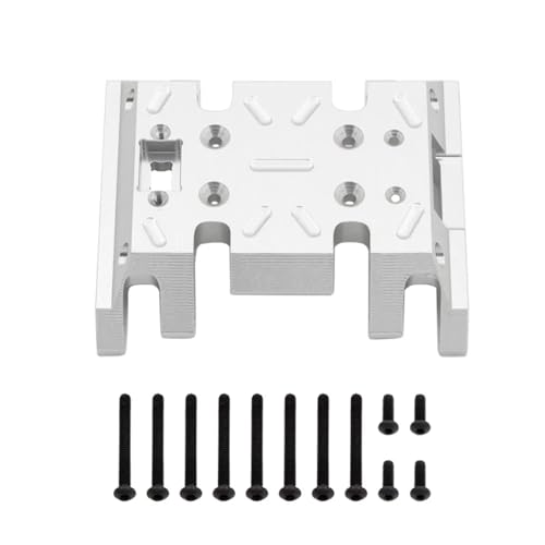 PLOQAZEH RC Autoteile Für MN128 Für MN86 MN86S MN86K MN86KS Für MN Für G500 1/12 RC Crawler Auto Upgrade Teile Metall Center Getriebe Skid Platte Getriebe Halterung(Silver) von PLOQAZEH