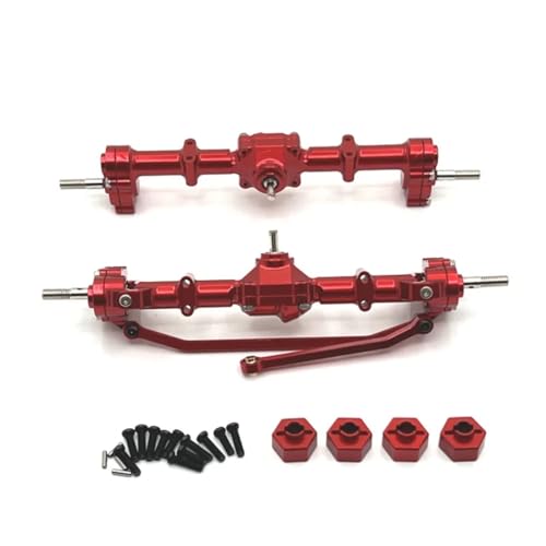 PLOQAZEH RC Autoteile Für MN168 1/12 Metall Vorne Und Hinten Portal Achse 12mm Hub Hex Adapter RC Auto Upgrade Teile Zubehör(Red) von PLOQAZEH