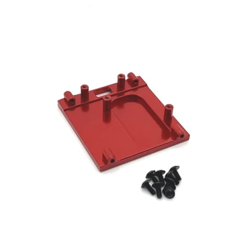 PLOQAZEH RC Autoteile Für MN168 Für MN78 Für MN99S 1/12 Für RC Fernbedienung Upgrade Teile Zubehör Metall Getriebe Montieren Basis Motor Halter(Red) von PLOQAZEH