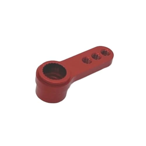 PLOQAZEH RC Autoteile Für Mjx Für H16 16207 16208 16209 16210 1/16 Für Metall 25T Servo Arm Servo Horn RC Fernbedienung Upgrade Teile Zubehör(Red) von PLOQAZEH