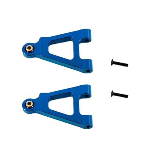 PLOQAZEH RC Autoteile Für Mjx Für Hyper Go 14301 14302 1/14 Upgrade Teile Metall Front Lower Für Schaukel Arm Für Rc Auto CNC Aluminium Zubehör(Blue) von PLOQAZEH