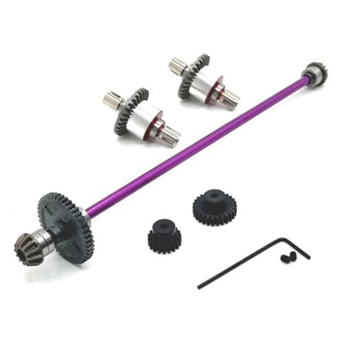 PLOQAZEH RC Autoteile Für RIaarIo Für AM-X12 1/12 Upgrade-Teile, Metalldifferential Und Zentrale Antriebswellenbaugruppe(Purple) von PLOQAZEH