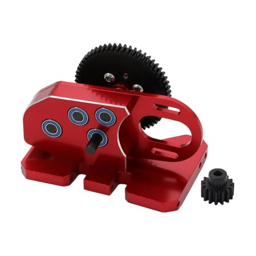 PLOQAZEH RC Autoteile Für SCX10 III II 90046 Für Capra Für TRX4 1/10 RC Crawler 2Low Getriebe Mittleren Getriebe Box W/Overdrive Getriebe Upgrade Teil(Red) von PLOQAZEH