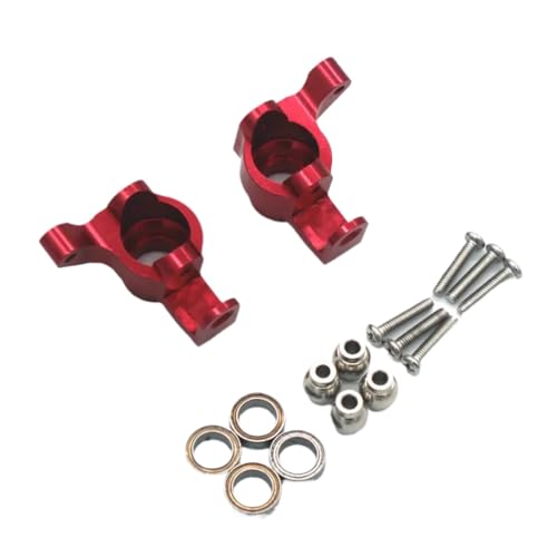 PLOQAZEH RC Autoteile Für Scy Für 16101 16102 16103 16104 16106 16201 RC 1/16 Metall Upgrade Teile Für Fernbedienung Auto Lenkung Cup Teile Zubehör(Red) von PLOQAZEH