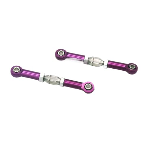 PLOQAZEH RC Autoteile Für Scy Für 16101 16102 16103 16104 16106 16201 RC Upgrade Teile 1/16 Metall Upgrade Lenkung Link Teile Für Fernbedienung Autos(Purple) von PLOQAZEH