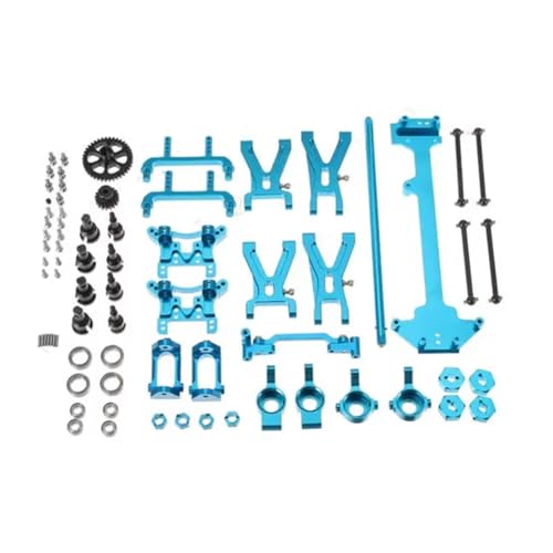 PLOQAZEH RC Autoteile Für WLtoys 1/18 A949 A959 A969 A979 K929 Metall Upgrade Zubehör Für Schaukel Arm Lenkung Tasse Getriebe 19 Stück Set RC Auto Ersatzteile(Blue) von PLOQAZEH