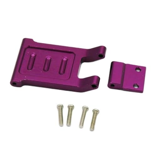 PLOQAZEH RC Autoteile Für WLtoys 124016 124018 1/12 Für LC Racing Für Emb-Dth RC Modell Fernbedienung Autoteile Metall Upgrade Zubehör Heckstoßstange Dekoration Modifikation(Purple) von PLOQAZEH