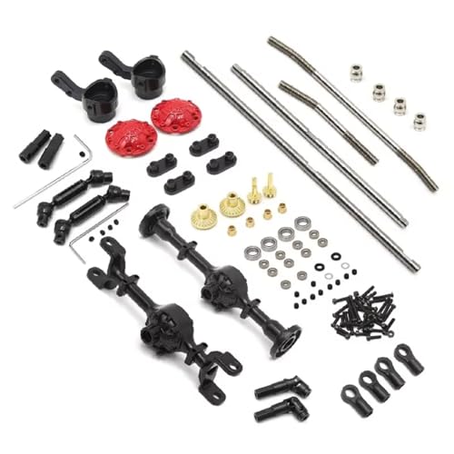 PLOQAZEH RC Autoteile Für WPL C14 C24 C34 C44 C54 B14 B24 1/16 RC Auto Metall Vordere Hinterachse Und Antriebswelle Kit Upgrade Teile Zubehör von PLOQAZEH