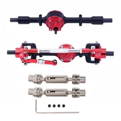 PLOQAZEH RC Autoteile Für WPL Für C14 C24 C34 C44 C54 B14 B24 1/16 Metall Vordere Hinterachse Und Antriebswelle Set RC Auto Upgrade Teile Zubehör(Black A) von PLOQAZEH