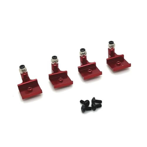 PLOQAZEH RC Autoteile Für WPL Für C64 C64-1 1/16 RC Auto Upgrade Teile Zubehör Metall Schock Turm Stoßdämpfer Halterung(Red) von PLOQAZEH