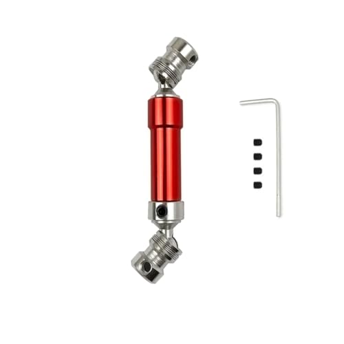 PLOQAZEH RC Autoteile Für Wltoys Für 12427 12423 12428 12429 1/12 RC Auto Upgrade Teile Zubehör Metall Hinten Antriebswelle 80mm-100mm(Red) von PLOQAZEH