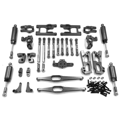 PLOQAZEH RC Autoteile Für Wltoys Für 12427 12428 12423 FY01 FY02 FY03 1/12 Fernbedienung Auto Upgrade Zubehör Metall Upgrade 12 Stück Set Teile(Gray) von PLOQAZEH