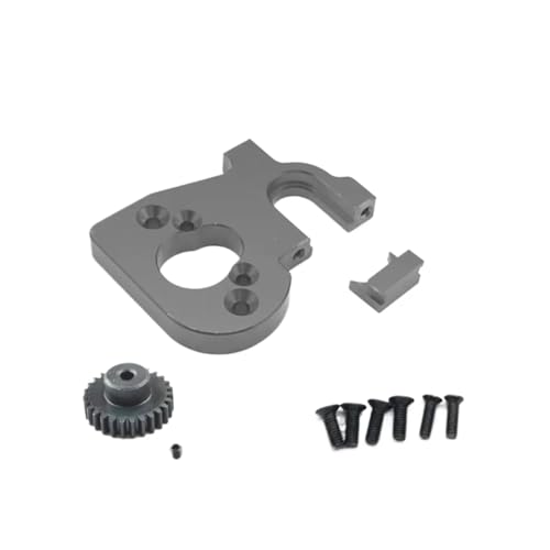 PLOQAZEH RC Autoteile Für Wltoys Für 144001 124018 124019 Zubehör Metall Motor Halterung Mit 27T Motor Getriebe Upgrades Teile RC Auto Upgrades Teile(Grey) von PLOQAZEH