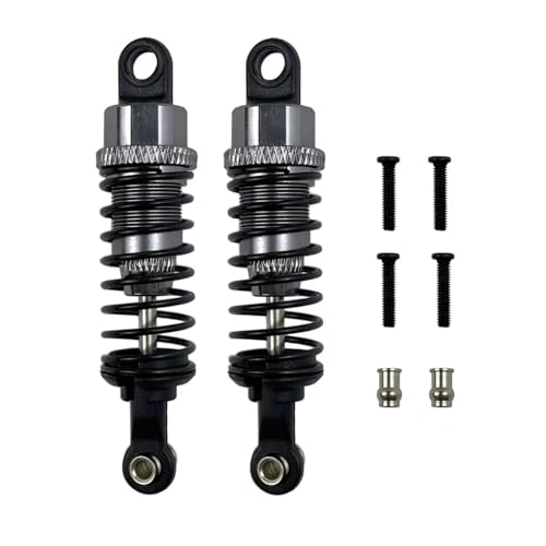 PLOQAZEH RC Autoteile Für Wltoys Für A959 A969 A979 K929 Für WPL Für C14 C24 Für MN Für D90 D91 99S 1/18 2 Pcs Aluminium Metall Stoßdämpfer RC Auto Upgrade Teile(Metallic) von PLOQAZEH