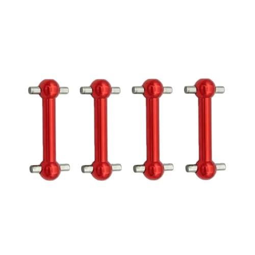 RC Autoteile Für Tamiya Für TT01 Für TT02 TT01D TT01E TA04 1/10 Für Universal Antriebswelle Antriebswelle CVD Dogbone RC Auto Upgrades Teile 4Pcs Metall(Red) von PLOQAZEH