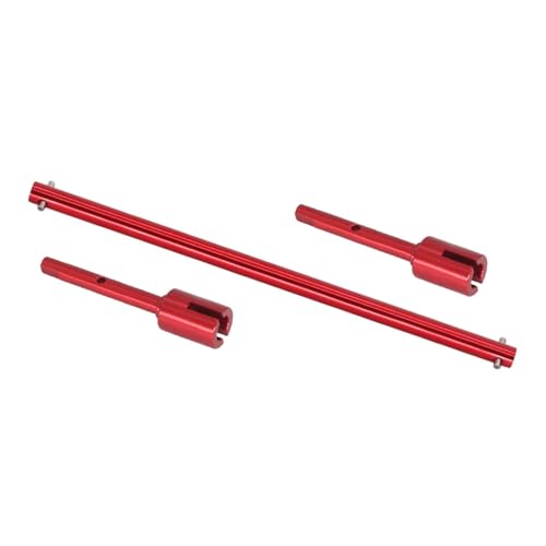 RC Autoteile Für Tamiya Für TT02 Für TT02B 1/10 RC Fernbedienung Upgrade Teile Metall Zentrale Antriebswelle Und Propeller Joint Set Teile(Red) von PLOQAZEH