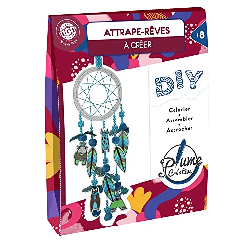 PLUME CREATIVE - Kreatives Freizeit-Set Fangreves – 030507 – DIY – Blau – Komplett-Set – 17 cm – Lieferung mit einer Schritt-für-Schritt-Anleitung (evtl. nicht in deutscher Sprache) – ab 8 Jahren von PLUME CREATIVE