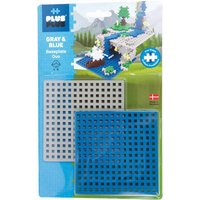 PLUS-PLUS 9603840 2 Basis Steckplatten blau grau von PLUS-PLUS