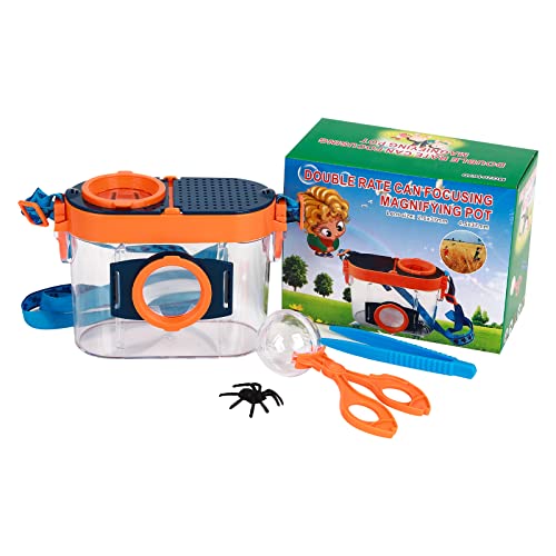 PLUSHCEWT 4 Stück Outdoor Entdecker Set für Kinder Insekten Sammelbox mit Insektenfänger, Pinzette, Trageschlaufe und kugelförmigem Insektenkollektor, für Naturerkundung und Outdoor-Bildungsabenteuer von PLUSHCEWT