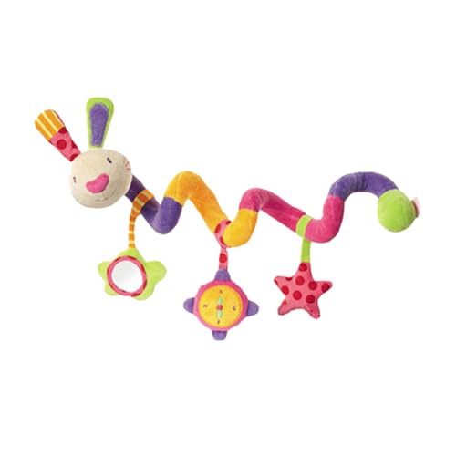 PLUSHCEWT Spiral Kinderwagen Spielzeug Wrap Around Krippe Sensorisches Spielzeug Plüsch Hängendes Spielzeug Babyschale Spielzeug Geschenk für Neugeborene 0-6 Monate Jungen Mädchen von PLUSHCEWT