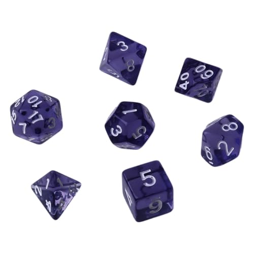 7-teiliges Spielwürfel-Set, D4, D6, D8, D10, D12, D20, polyedrisches Würfel-Set, Tischbrett, Rollenspiel-Set von PMFACE