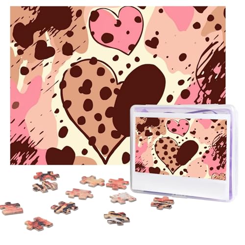 Design Name Puzzles 500 Teile Personalisierte Puzzles Fotos Puzzles mit Aufbewahrungstasche Herausforderndes Bilderpuzzle für Erwachsene Home Decor Hochzeit (51,8 x 38,1 cm) von PMQAGNKSMQ