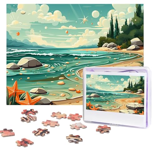 Design Name Puzzles 500 Teile Personalisierte Puzzles Fotos Puzzles mit Aufbewahrungstasche Herausforderndes Bilderpuzzle für Erwachsene Home Decor Hochzeit (51,8 x 38,1 cm) von PMQAGNKSMQ