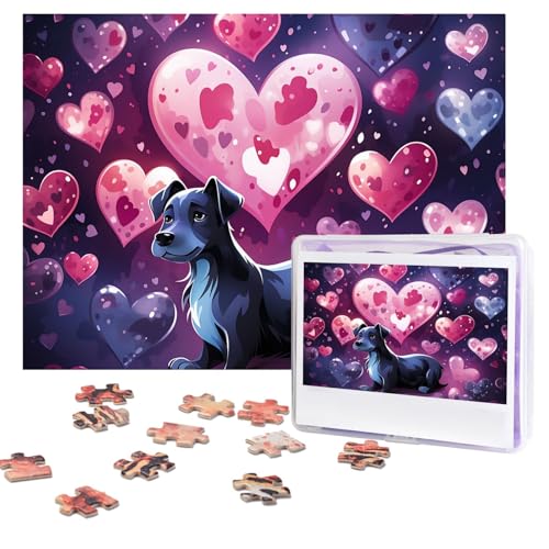 Design Name Puzzles 500 Teile Personalisierte Puzzles Fotos Puzzles mit Aufbewahrungstasche Herausforderndes Bilderpuzzle für Erwachsene Home Decor Hochzeit (51,8 x 38,1 cm) von PMQAGNKSMQ