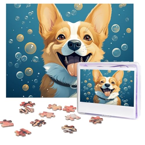 Design Name Puzzles 500 Teile Personalisierte Puzzles Fotos Puzzles mit Aufbewahrungstasche Herausforderndes Bilderpuzzle für Erwachsene Home Decor Hochzeit (51,8 x 38,1 cm) von PMQAGNKSMQ