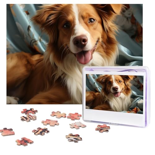 Design Name Puzzles 500 Teile Personalisierte Puzzles Fotos Puzzles mit Aufbewahrungstasche Herausforderndes Bilderpuzzle für Erwachsene Home Decor Hochzeit (51,8 x 38,1 cm) von PMQAGNKSMQ