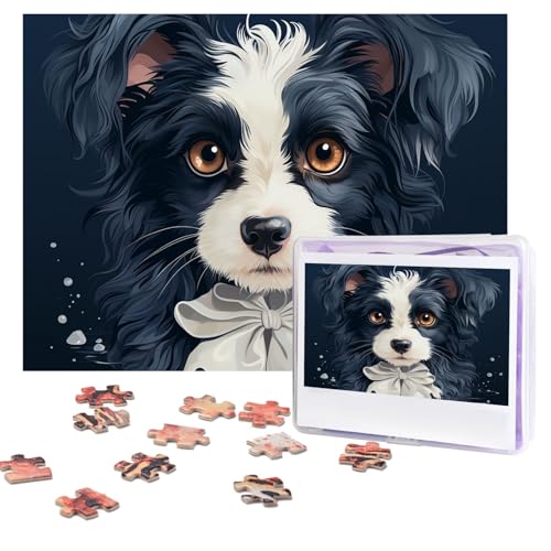 Design Name Puzzles 500 Teile Personalisierte Puzzles Fotos Puzzles mit Aufbewahrungstasche Herausforderndes Bilderpuzzle für Erwachsene Home Decor Hochzeit (51,8 x 38,1 cm) von PMQAGNKSMQ