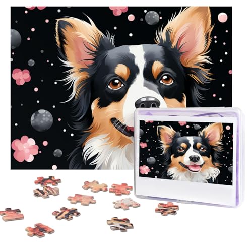 Design Name Puzzles 500 Teile Personalisierte Puzzles Fotos Puzzles mit Aufbewahrungstasche Herausforderndes Bilderpuzzle für Erwachsene Home Decor Hochzeit (51,8 x 38,1 cm) von PMQAGNKSMQ